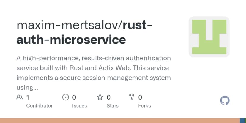 Rust Authentication Microservice image